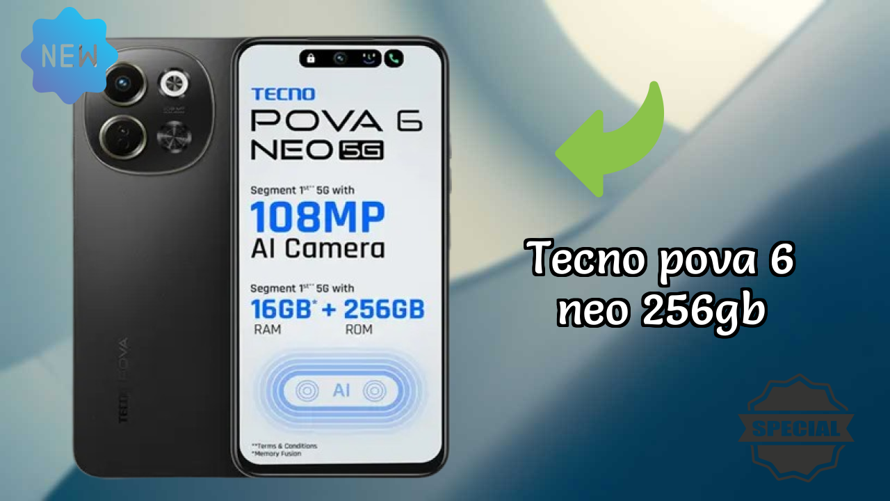Tecno Pova 6 Neo 256GB Camera Quality: 8 MP Front Camera Selfie